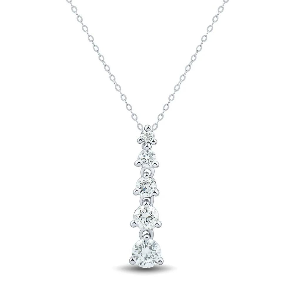 1/2 ct. tw. Lab Grown Diamond Pendant in 14K White Gold – Image 3 of 3