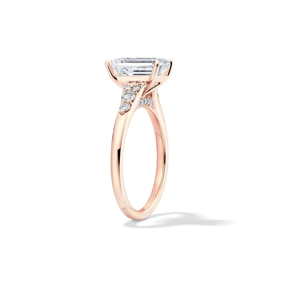 Lab Grown Diamond Emerald Engagement Ring in 14K Rose Gold (2 3/4 ct. tw.) – Image 3 of 4