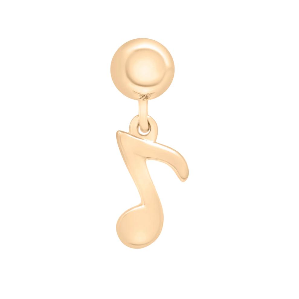 Music Note Bead Charm in Vermeil – Image 1 of 3