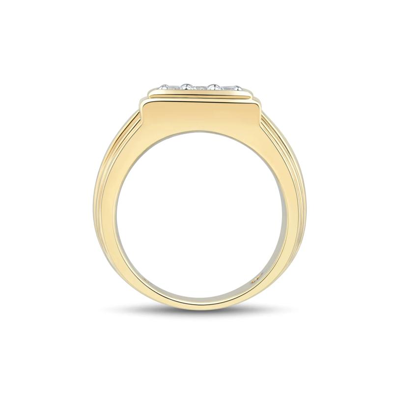 Men&#39;s Lab Grown Diamond Ring in 10K Yellow Gold &#40;1 ct. tw.&#41; – Image 2 of 3