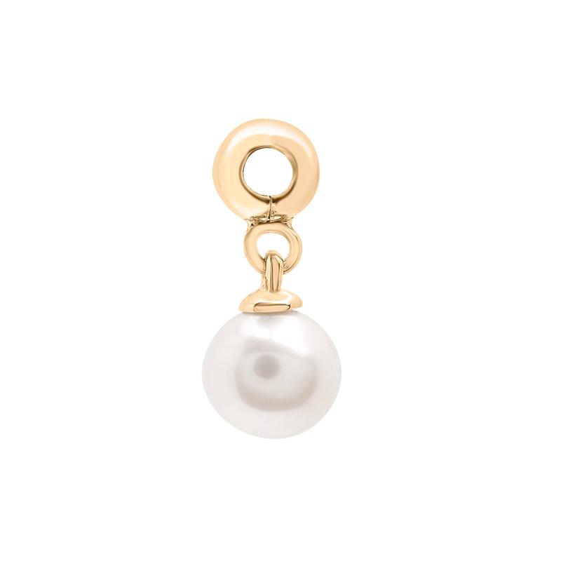Freshwater Culture Pearl Bead Charm in Vermeil – Image 1 of 3