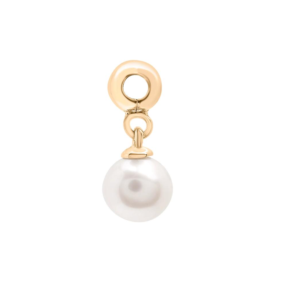 Freshwater Culture Pearl Bead Charm in Vermeil – Image 1 of 3