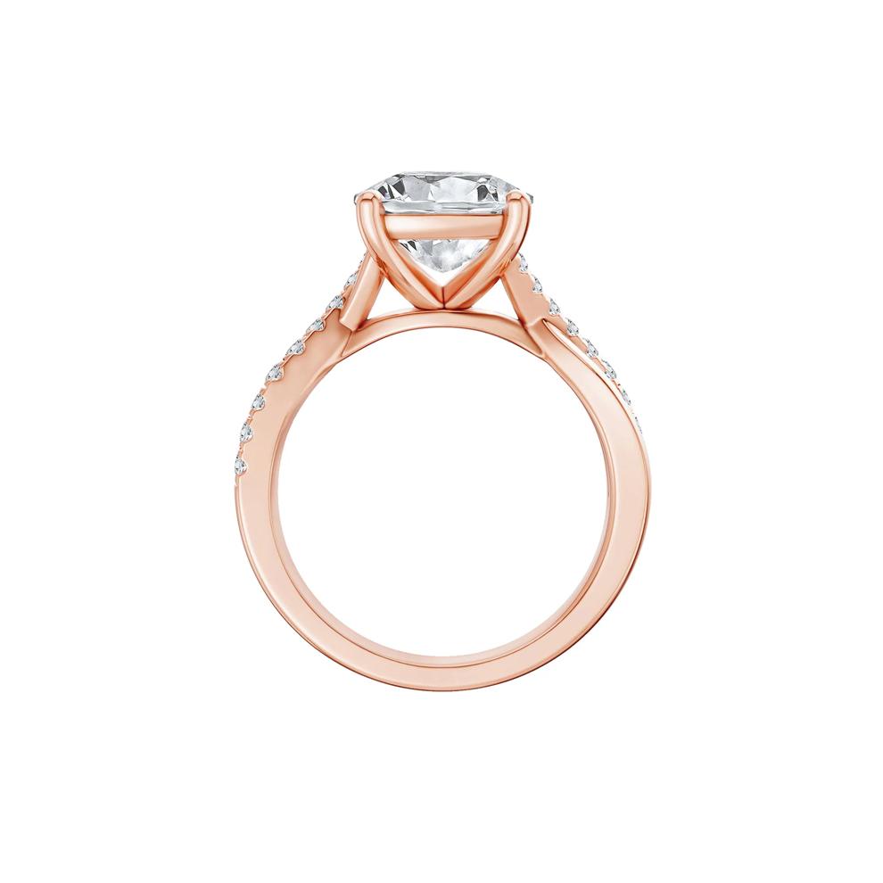 Lab Grown Diamond Elongated Cushion Engagement Ring in 14K Rose Gold (4 ct. tw.) – Image 2 of 4