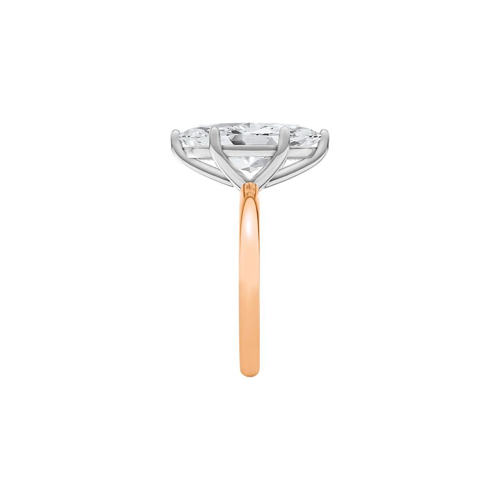 Lab Grown Diamond Marquise Solitaire Engagement Ring in 14K Rose &amp; White Gold (4 ct.) – Image 3 of 4