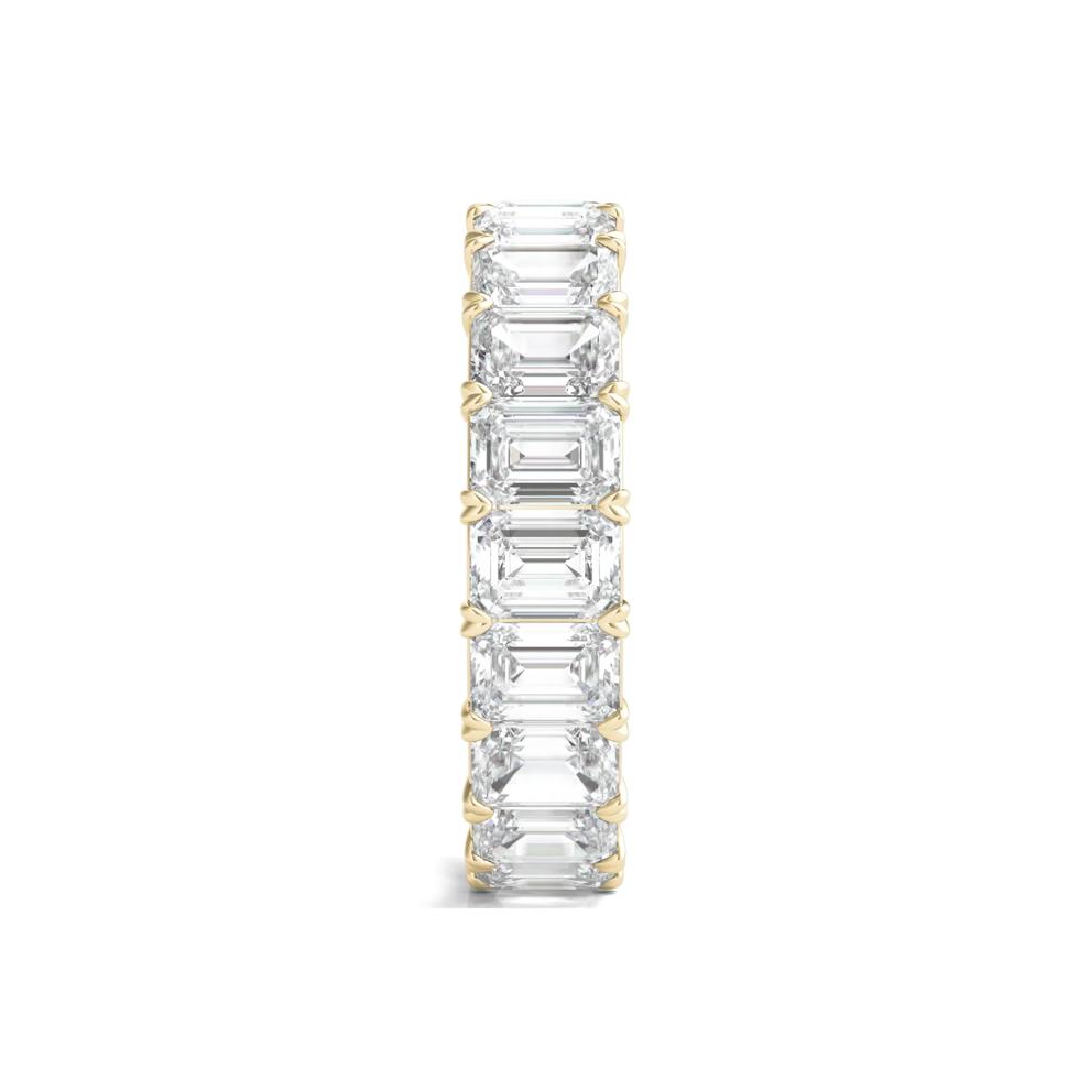 Lab Grown Emerald-Cut Diamond Eternity Band in 14K Yellow Gold (6 ct. tw.) – Image 3 of 3