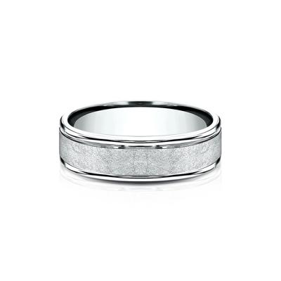 Wedding Band in 10K White Gold, 6MM