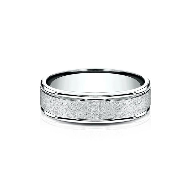 Wedding Band in 10K White Gold, 6MM – Image 1 of 3