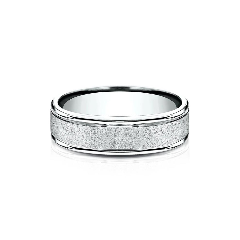 Wedding Band in 10K White Gold, 6MM – Image 1 of 3