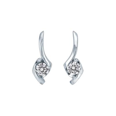 1/5 ct. tw. Diamond Drop Earrings in 14K White Gold
