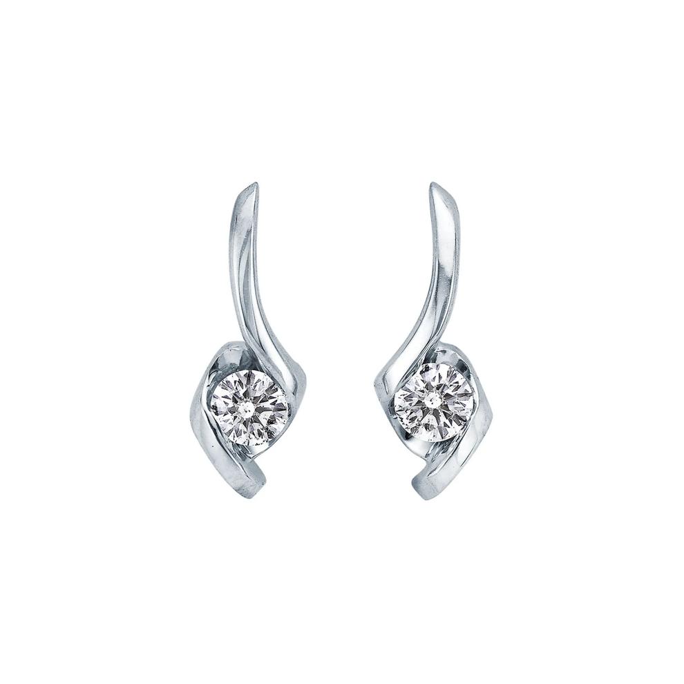 1/5 ct. tw. Diamond Drop Earrings in 14K White Gold – Image 1 of 2