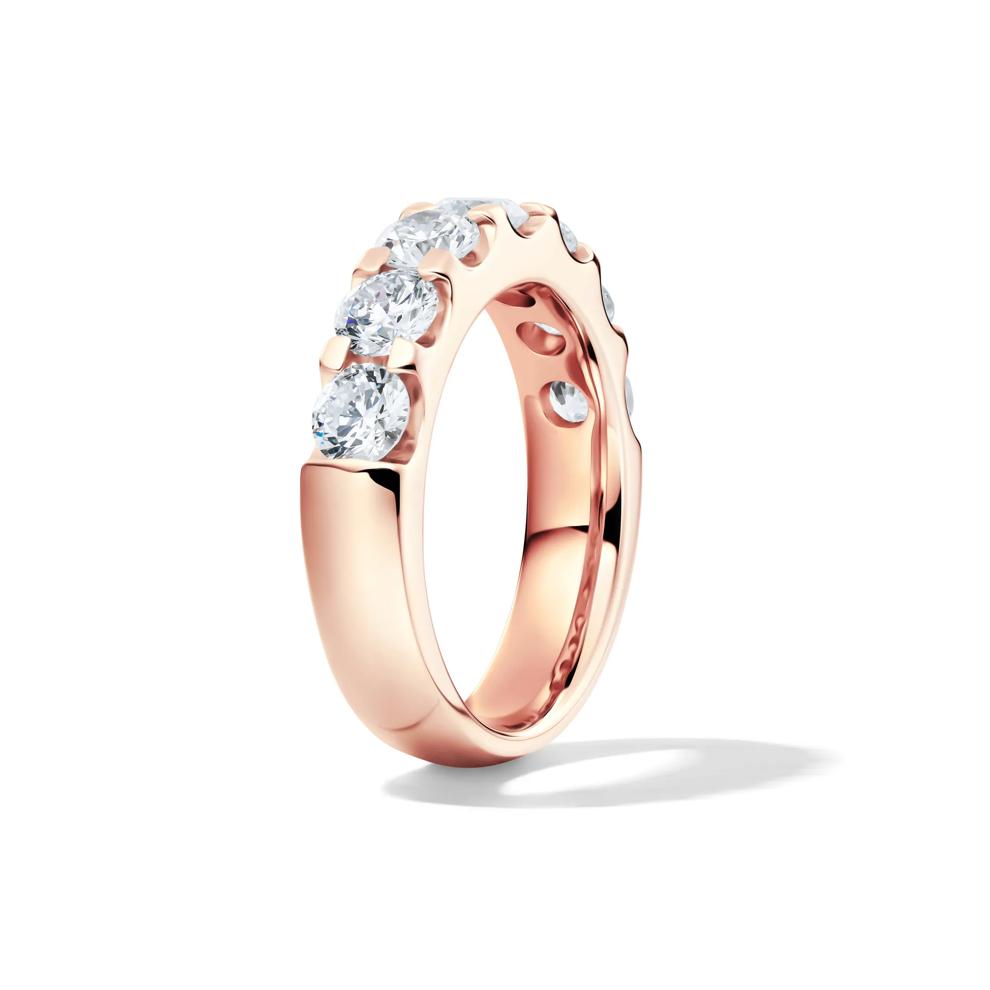  Lab Grown Diamond Seven-Stone Anniversary Band in 14K Rose Gold (2 ct. tw.) – Image 3 of 4