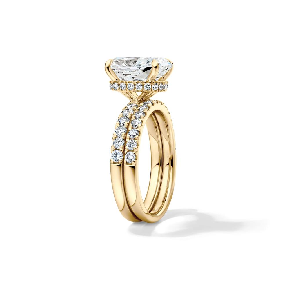 Lab Grown Diamond Elongated Cushion Bridal Set in 14K Yellow Gold (5 ct. tw.) – Image 3 of 5