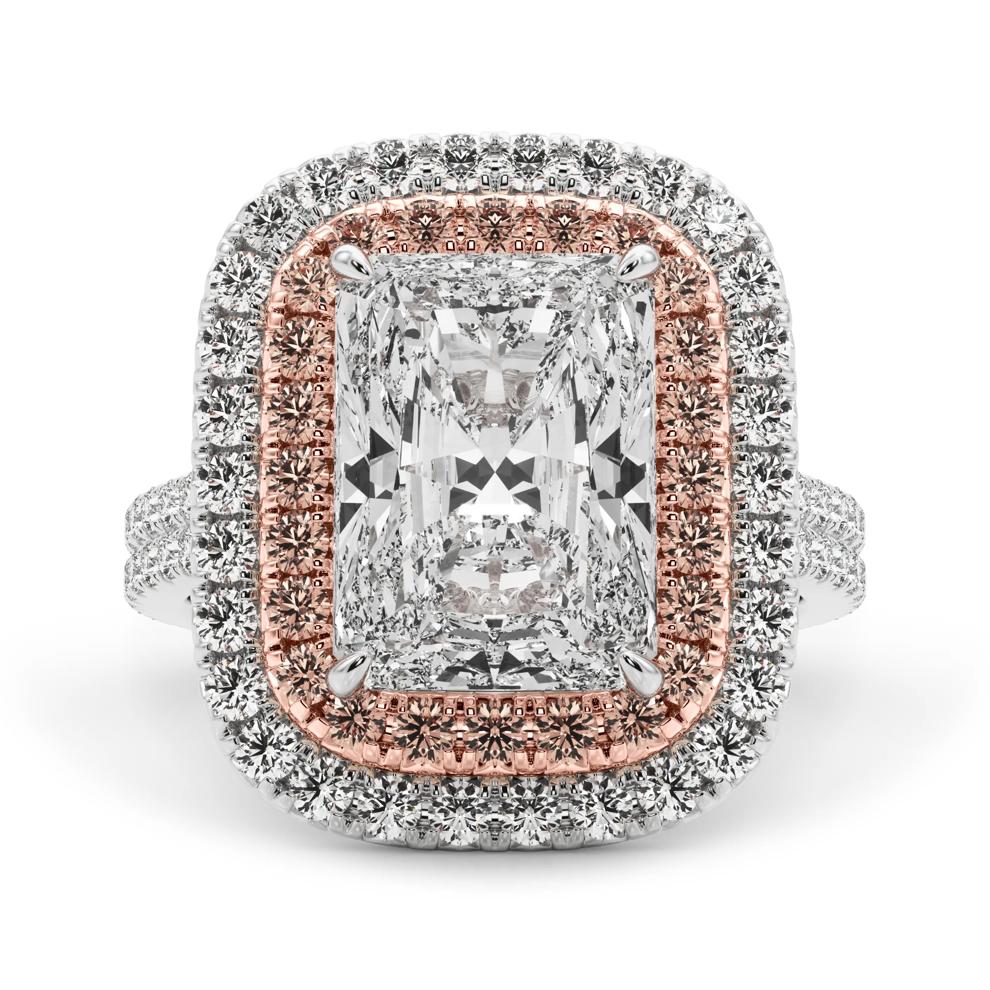 Lab Grown Diamond Engagement Ring with White and Pink Diamonds in 14K White &amp; Rose Gold (5 ct. tw.) – Image 1 of 2