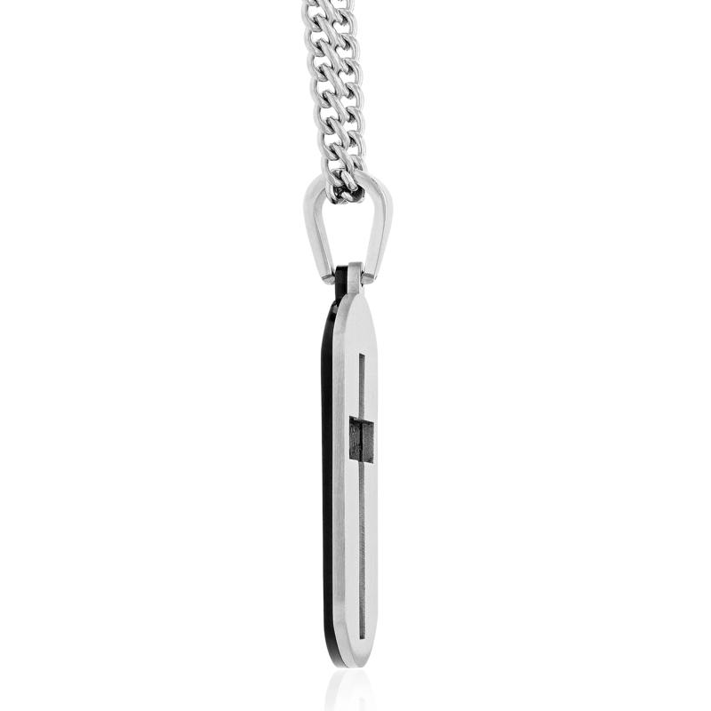 Lord&rsquo;s Prayer Pendant in Sterling Silver and Stainless Steel  – Image 2 of 3