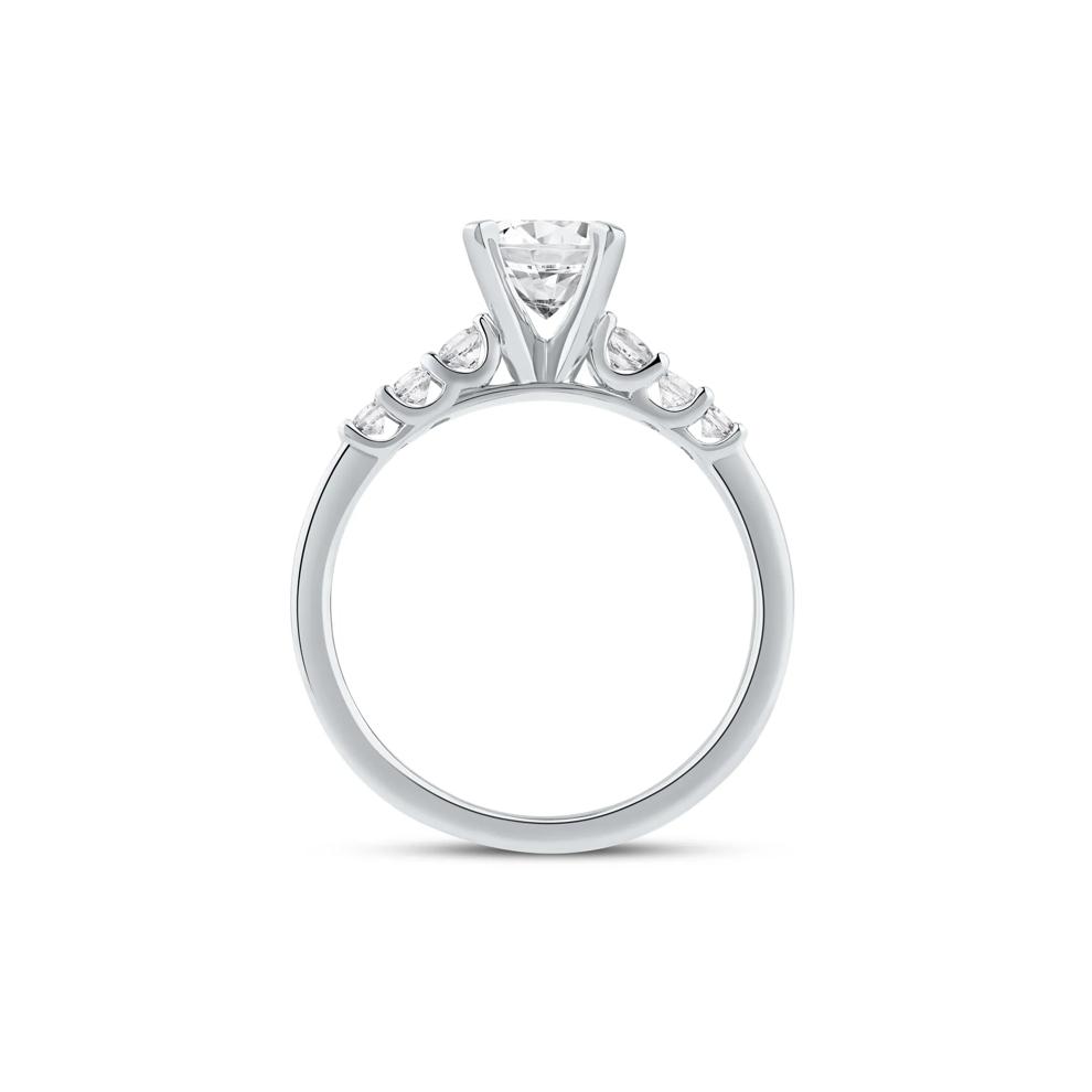 1/4 ct. tw. Round-Cut Diamond Semi-Mount Engagement Ring in 14k White Gold (Setting Only) – Image 3 of 6