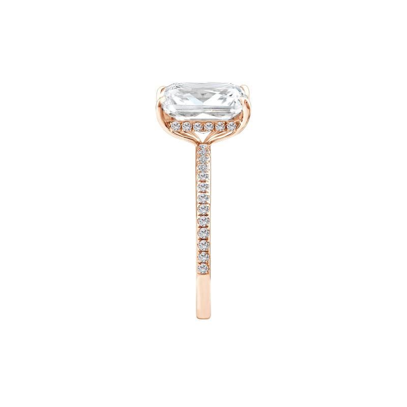 Lab Grown Diamond Radiant-Cut Engagement Ring in 14K Rose Gold &#40;3 1/4 ct. tw.&#41; – Image 3 of 3