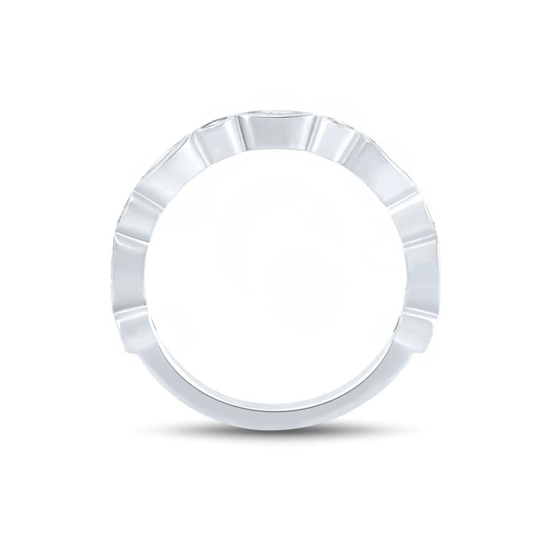 Lab Grown Diamond Bezel-Set Anniversary Band in 10K White Gold &#40;1/2 ct. tw.&#41; – Image 2 of 3