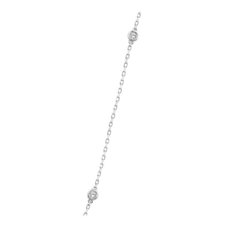 Blue Sapphire and Diamond Halo Pendant in 10K White Gold &#40;1 ct. tw.&#41; – Image 2 of 3