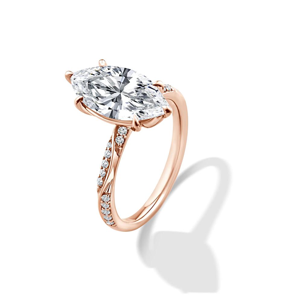 Lab Grown Diamond Marquise Engagement Ring in 18K Rose Gold (3 1/5 ct. tw.) – Image 4 of 4