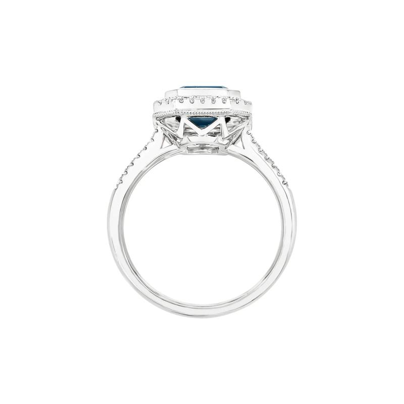 Lab-Created Alexandrite and Lab-Created Diamond Ring in 10K White Gold &#40;1/5 ct. tw.&#41; – Image 2 of 3