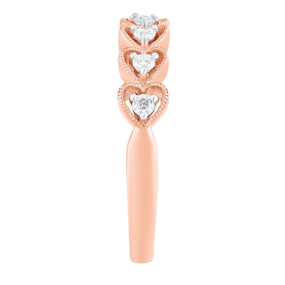 Diamond Heart Ring in 10K Rose Gold (1/10 ct. tw.) – Image 3 of 3