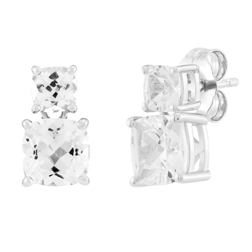 Lab-Created White Sapphire Ring, Earring and Pendant Box Set in Sterling Silver – Image 3 of 4