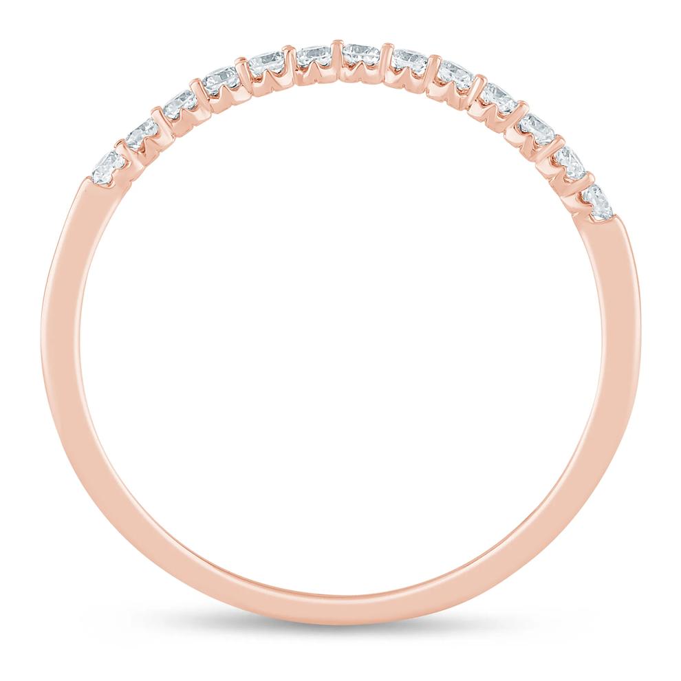 Lab Grown Diamond Round Anniversary Band in 10K Rose Gold (1/7 ct. tw.) – Image 2 of 3