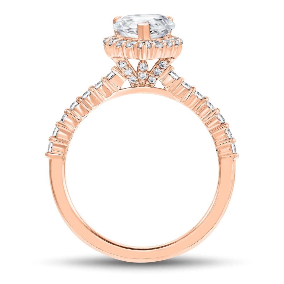 Lab Grown Diamond Pear-Shaped Halo Engagement Ring in 14K Rose Gold (1 3/4 ct. tw.) – Image 2 of 3