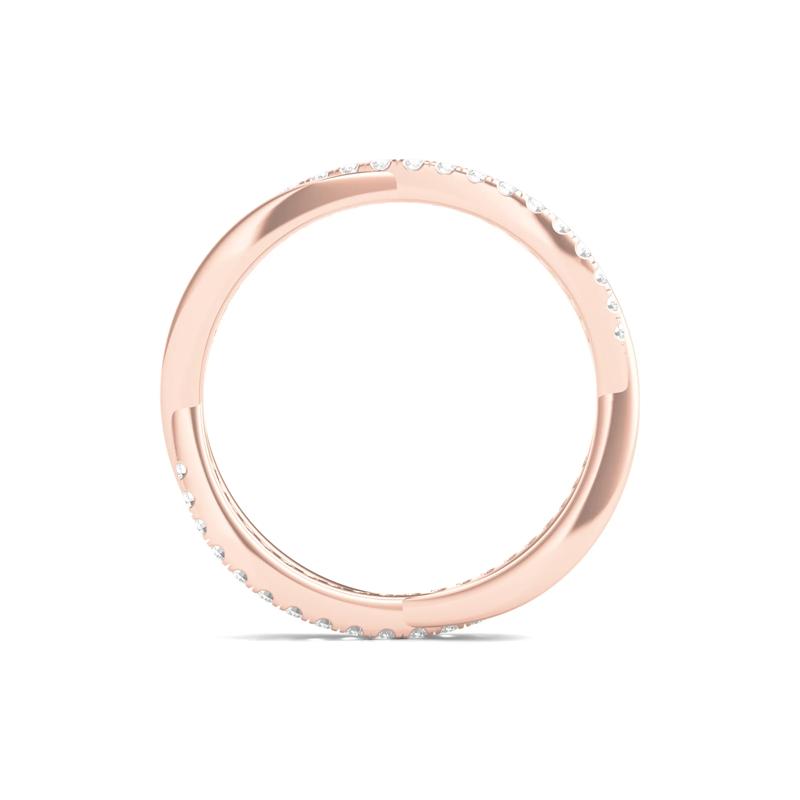 Diamond Infinity Twist True Eternity Band in 14K Rose Gold &#40;1/3 ct. tw.&#41; – Image 2 of 3