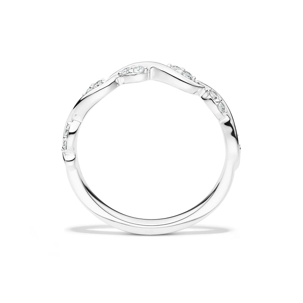 Diamond Stacking Ring with Waves in 10K White Gold (1/8 ct. tw.) – Image 2 of 4