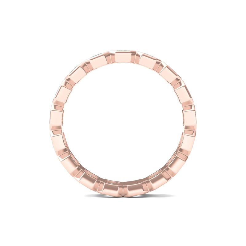 Emerald-Cut Lab Grown Diamond Bezel-Set Eternity Band in 14K Rose Gold &#40;2 1/2 ct. tw.&#41; – Image 2 of 3