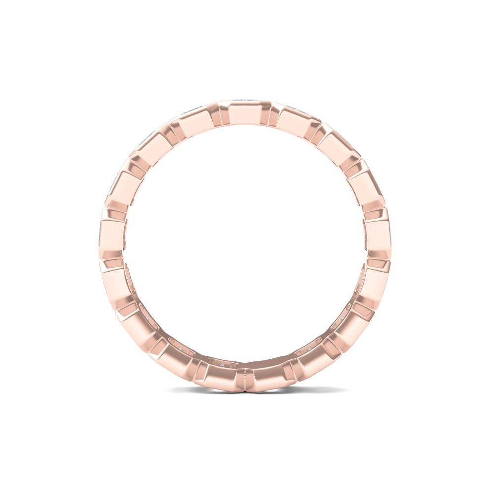 Emerald-Cut Lab Grown Diamond Bezel-Set Eternity Band in 14K Rose Gold (2 1/2 ct. tw.) – Image 2 of 3