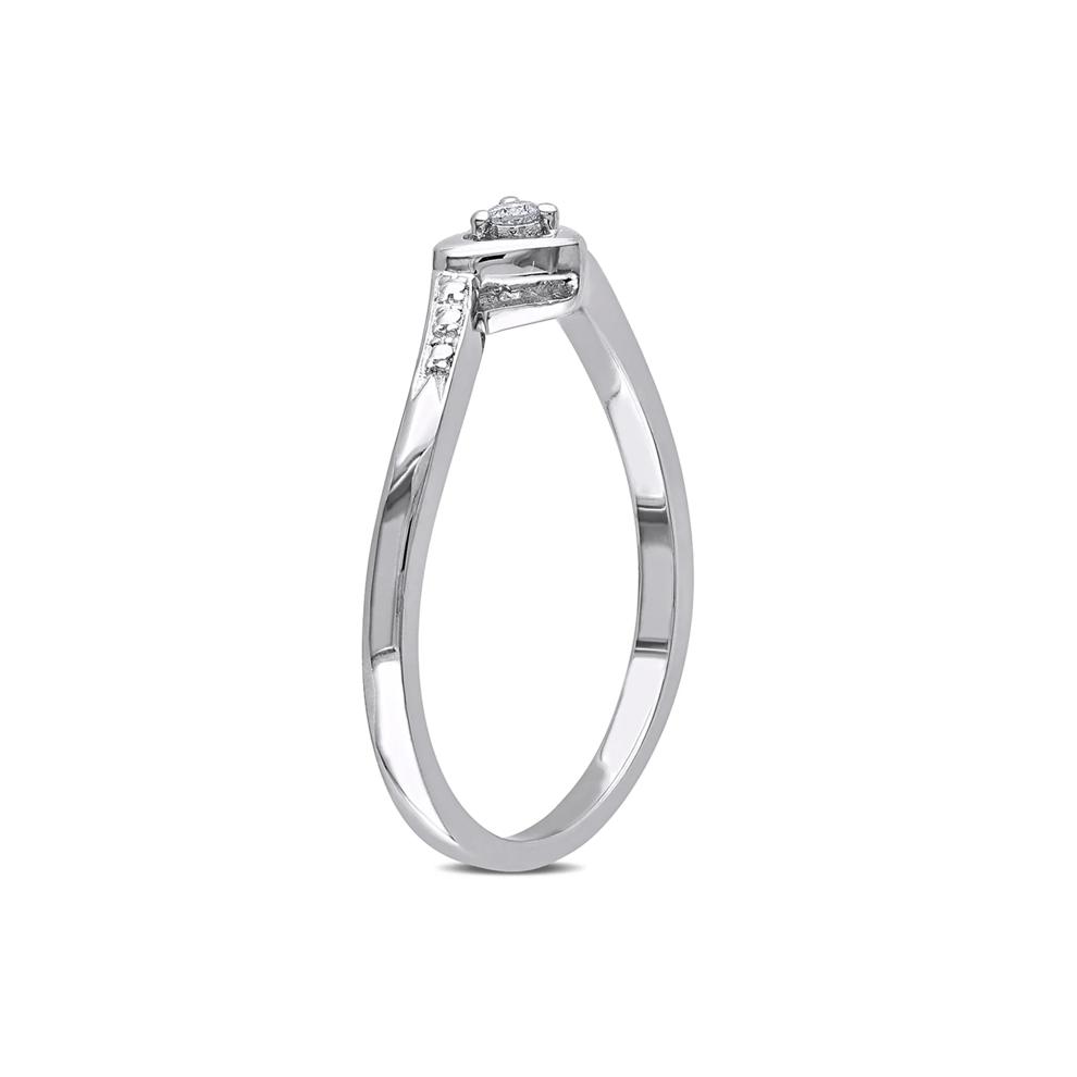 Diamond Heart Ring in Sterling Silver – Image 3 of 4