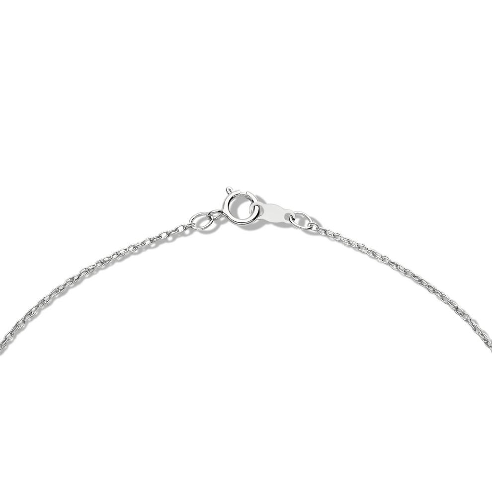 Lab Created White Sapphire Heart Pendant in Sterling Silver – Image 3 of 4