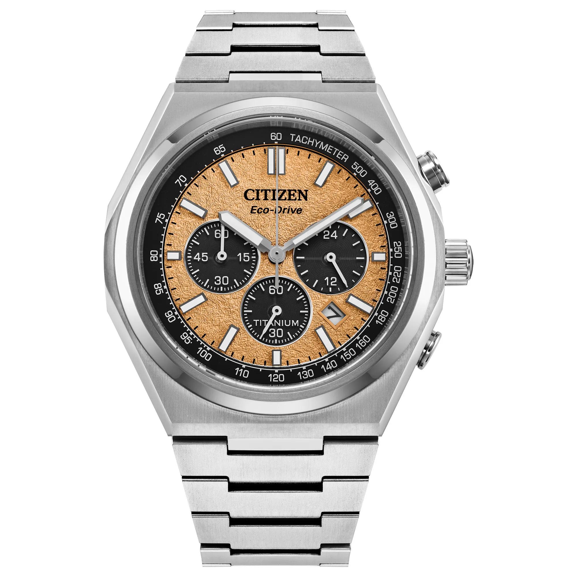 シングレンページ Citizen® Men's Zenshin Chrono Watch in Titanium, 43MM