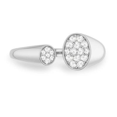 Diamond Tapered Open Band Ring in Sterling Silver (1/5 ct. tw.)