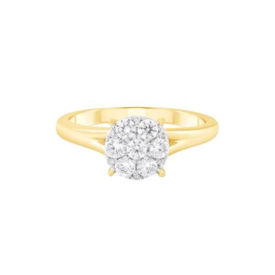 Diamond Round Composite Engagement Ring in 10K Yellow Gold (1/2 ct. tw.)
