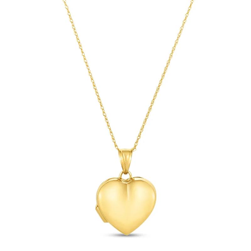 Heart Locket Pendant Polished in 14K Yellow Gold – Image 1 of 3