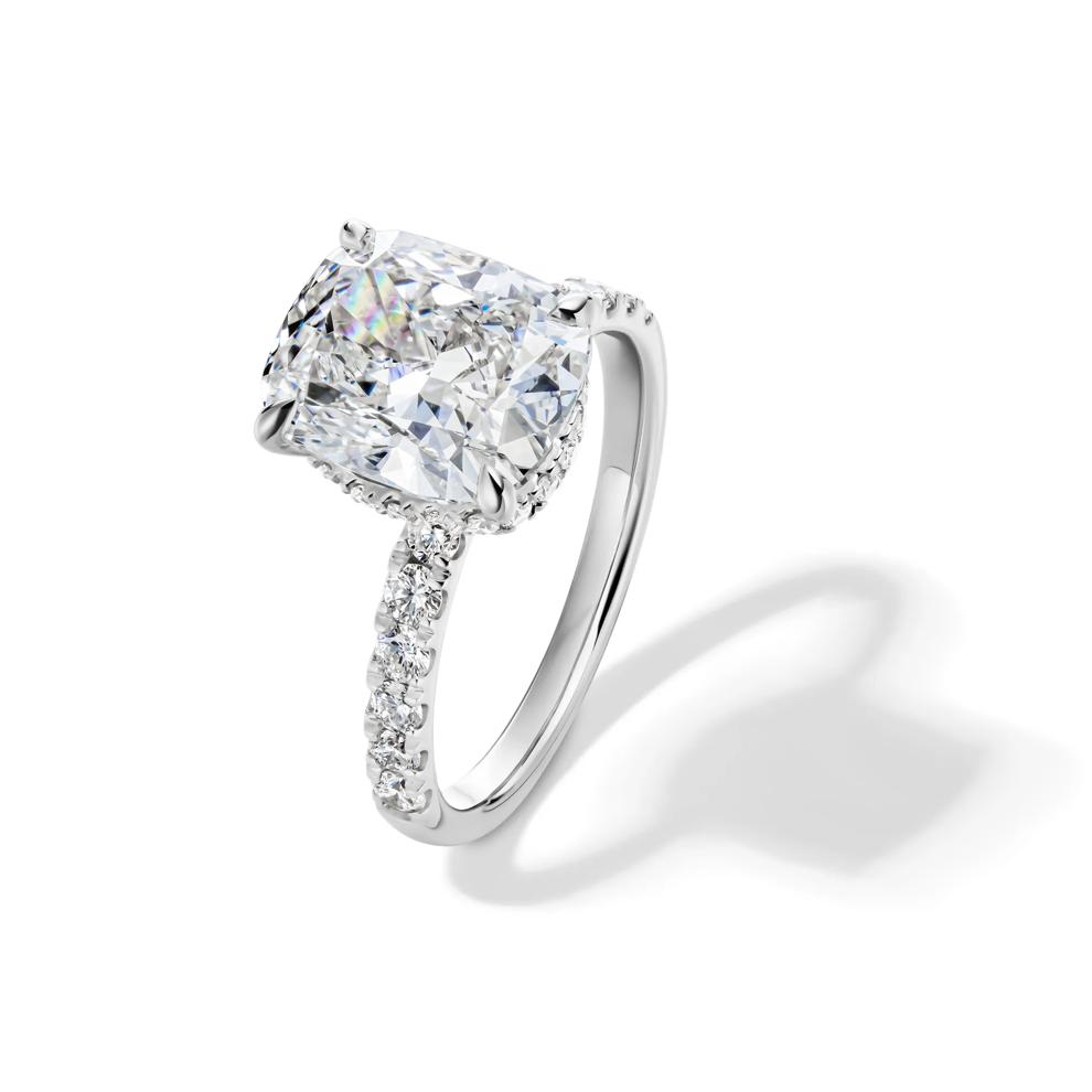 Lab Grown Diamond Elongated Cushion-Cut Bridal Set in 14K White Gold (5 ct. tw.) – Image 4 of 6