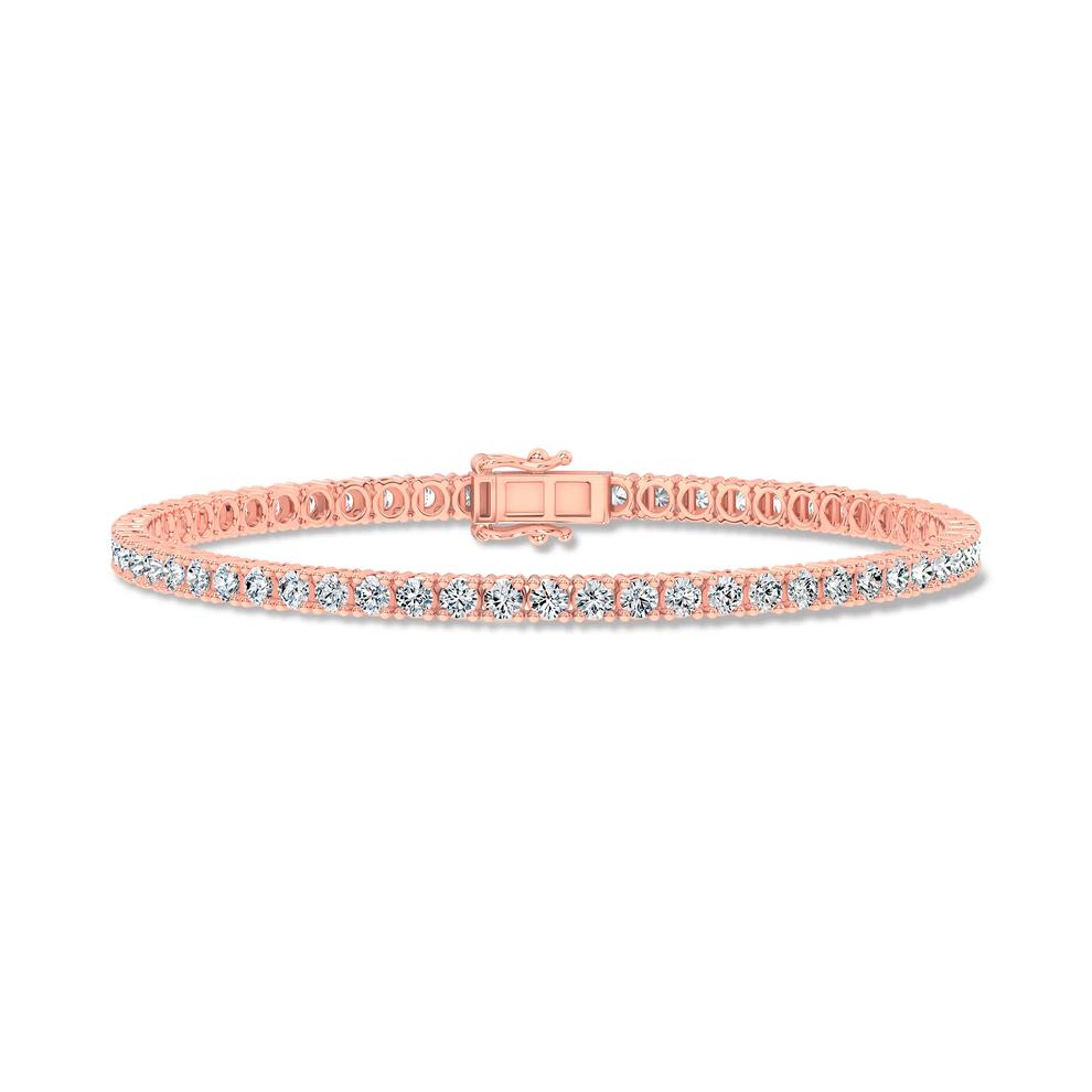 Diamond Tennis Bracelet in 10K Rose Gold, 7" (4 ct. tw.) – Image 1 of 2