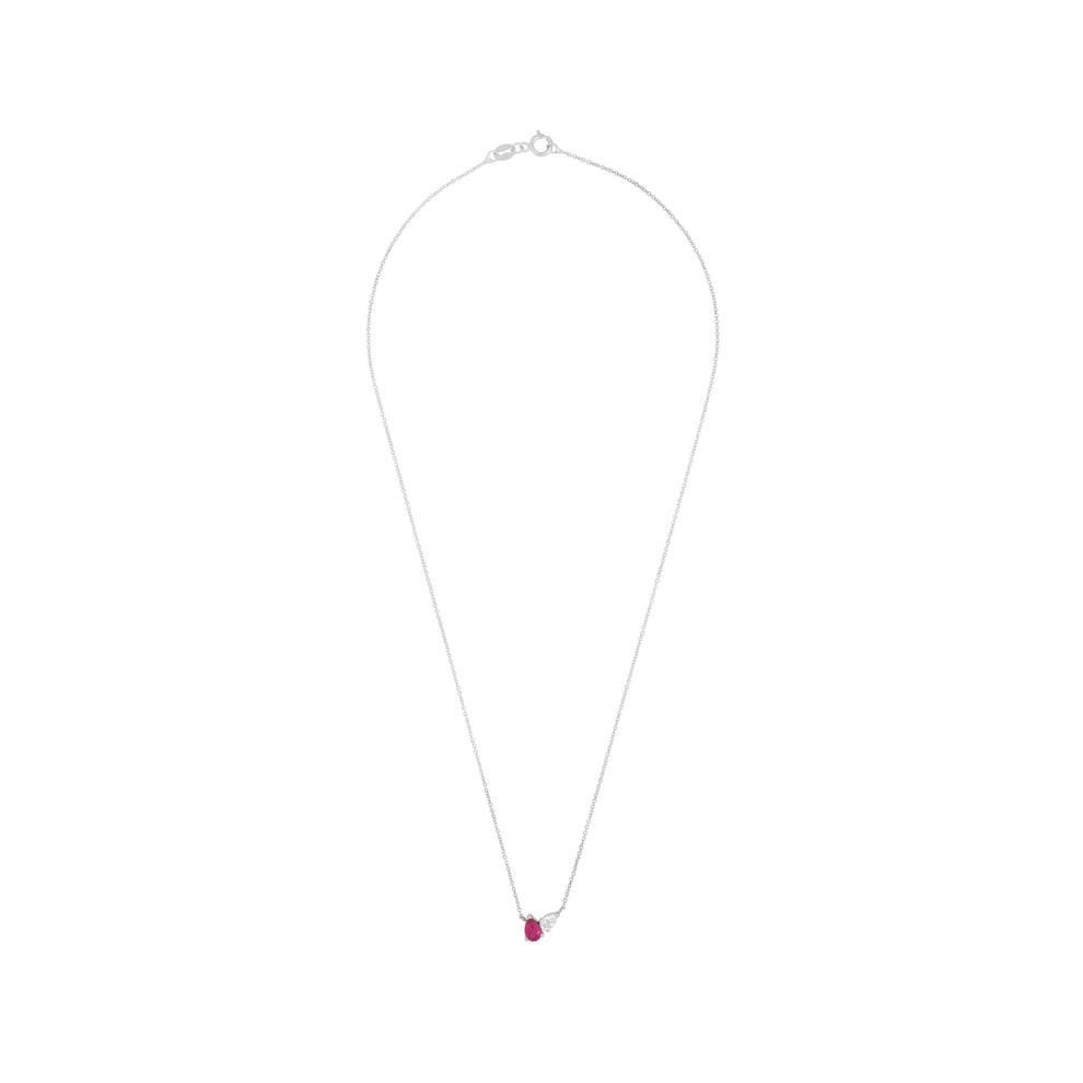 Lab-Created Ruby &amp; Lab-Created White Sapphire Pendant &amp; Earrings Boxed Set in Sterling Silver – Image 6 of 7