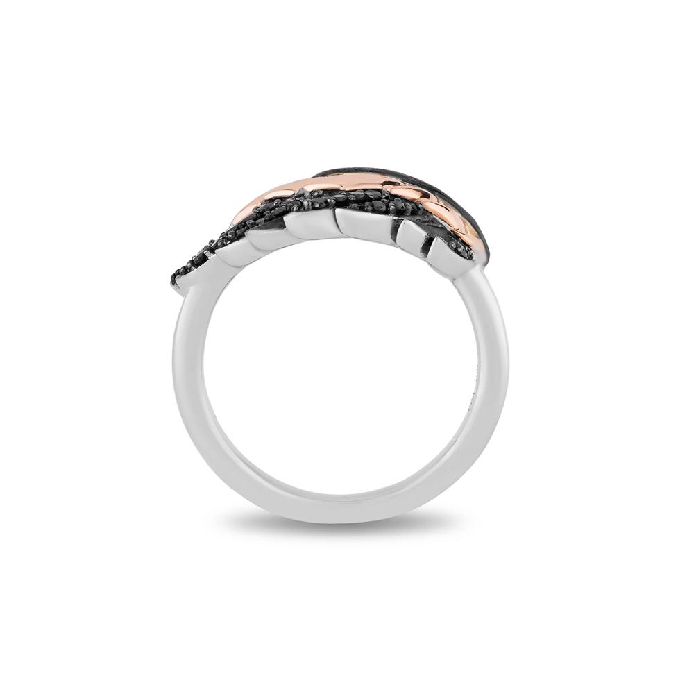 Maleficent Black Diamond Ring in Black Rhodium-Plated Sterling Silver (1/7 ct. tw.) – Image 2 of 4