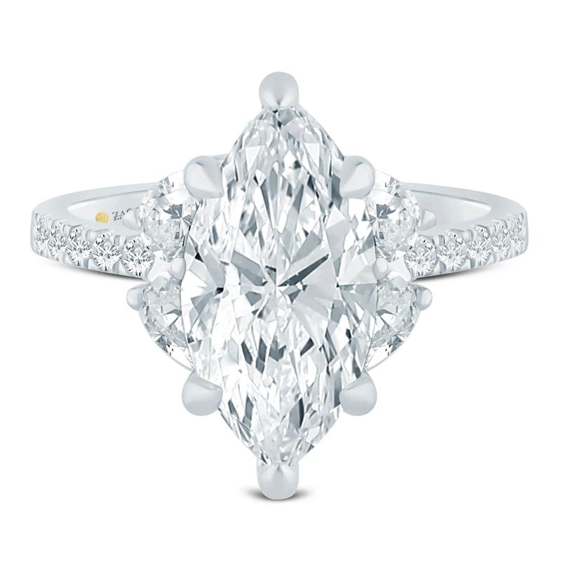 Lab Grown Diamond Marquise Engagement Ring in 14K White Gold &#40;3 5/8 ct. tw.&#41; – Image 1 of 3