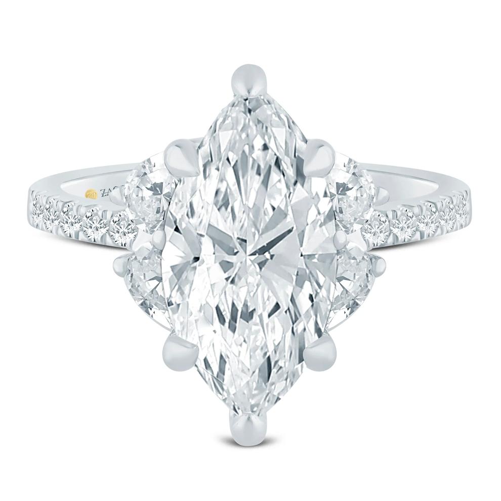 Lab Grown Diamond Marquise Engagement Ring in 14K White Gold (3 5/8 ct. tw.) – Image 1 of 3