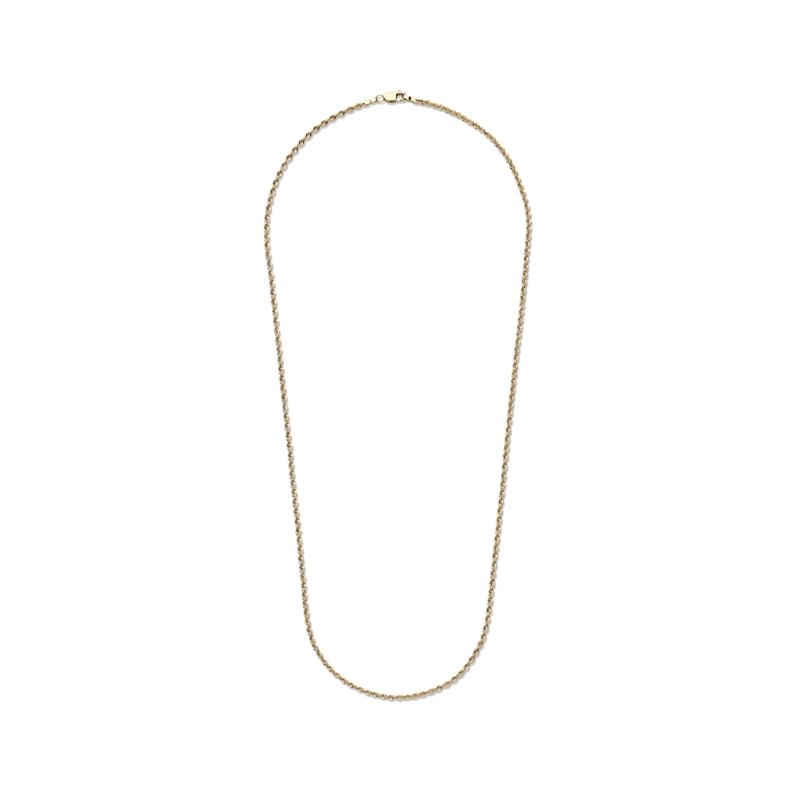Glitter Hollow Rope Chain in 14K Yellow Gold, 20"  – Image 2 of 4