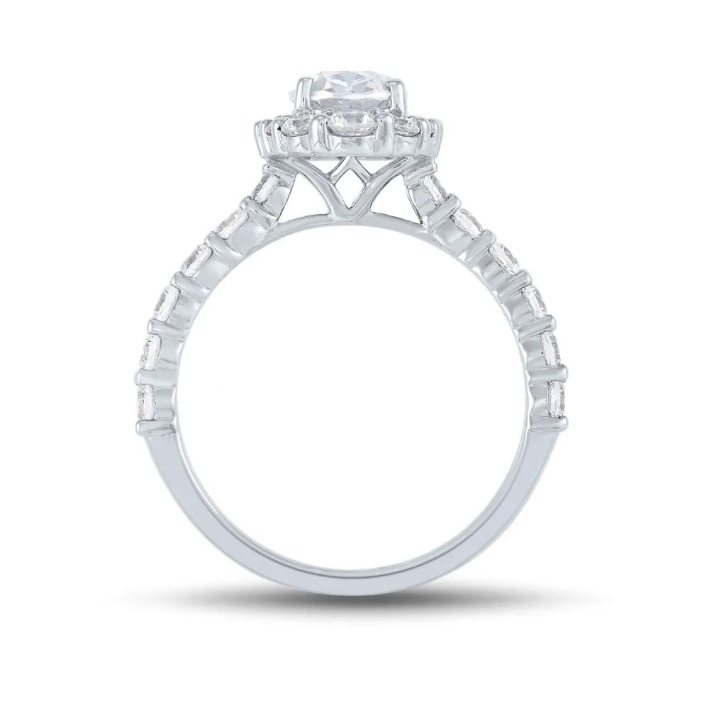 Lab Grown Diamond Halo Engagement Ring in 14K White Gold (2 1/4 ct. tw.) – Image 2 of 3
