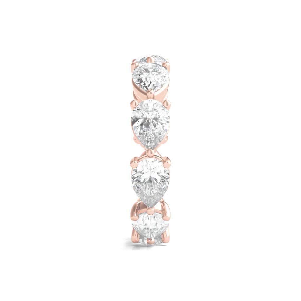 Pear-Cut Diamond Eternity Band in 14k Rose Gold (5 ct. tw.) – Image 3 of 3
