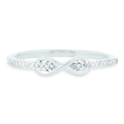 Diamond Infinity Ring in 14K White Gold (1/10 ct. tw.)