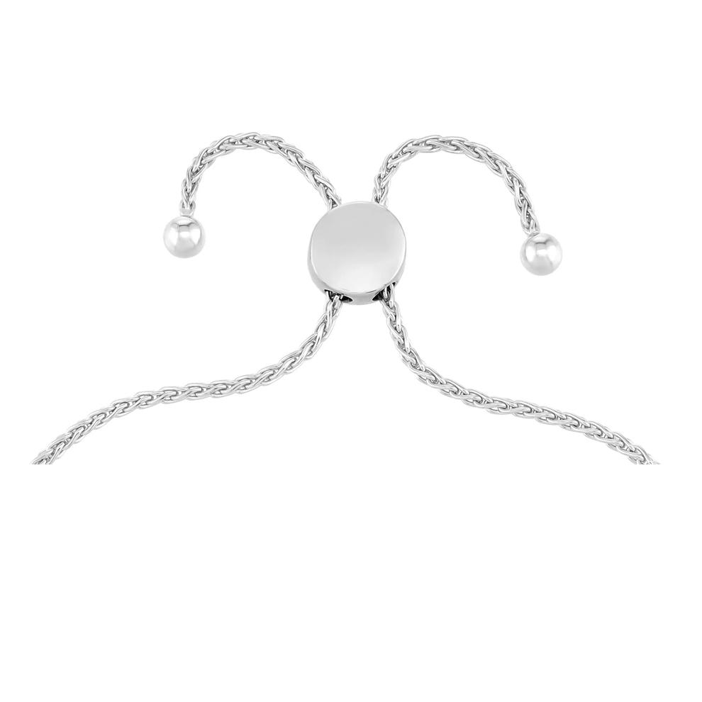 Lab-Created Ruby and Lab-Created White Sapphire Heart Infinity Bolo Bracelet in Sterling Silver – Image 2 of 2