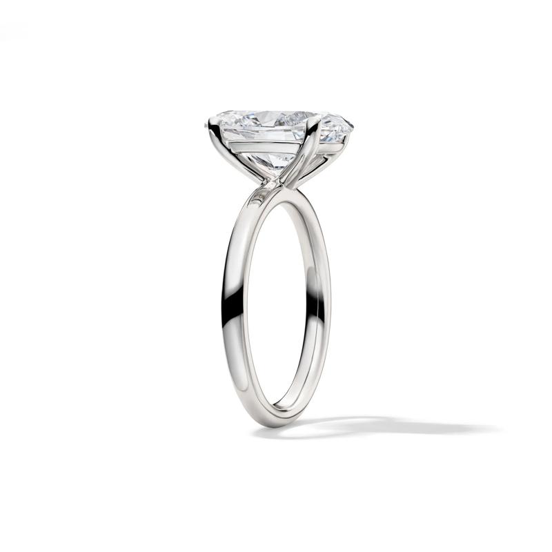 Lab Grown Diamond Oval Solitaire Engagement Ring in 14K White Gold &#40;4 ct.&#41; – Image 3 of 4